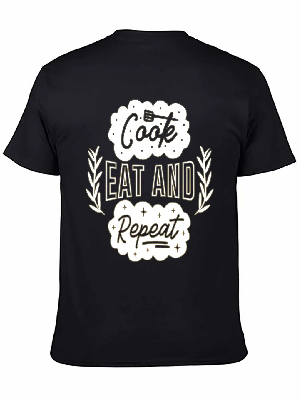 Cook Eat Repeat Cooking Cook Food Restaurant Casual Graphic T-Shirt – Simple And Comfortable Daily Wear