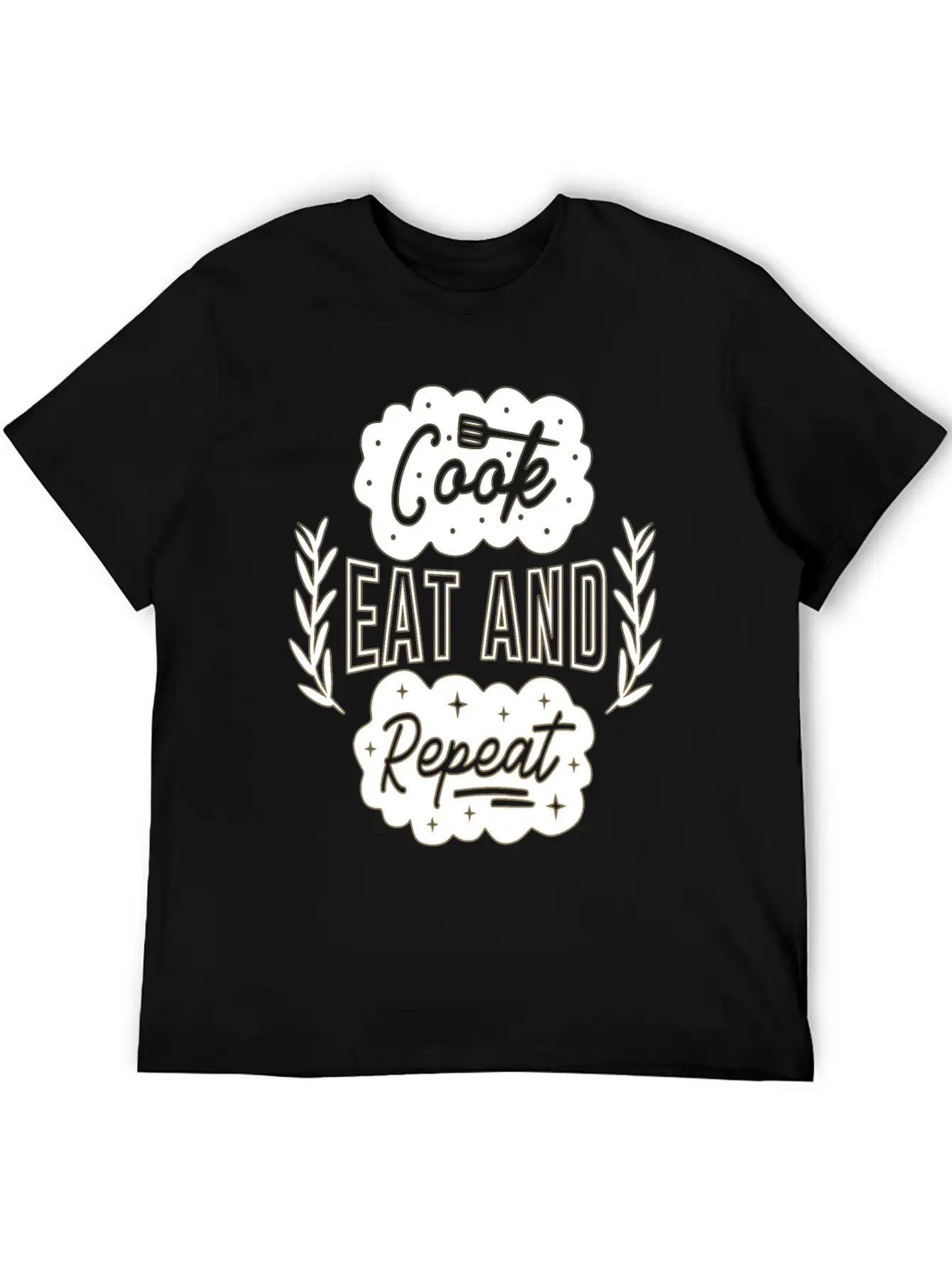 Cook Eat Repeat Cooking Cook Food Restaurant Casual Graphic T-Shirt – Simple And Comfortable Daily Wear