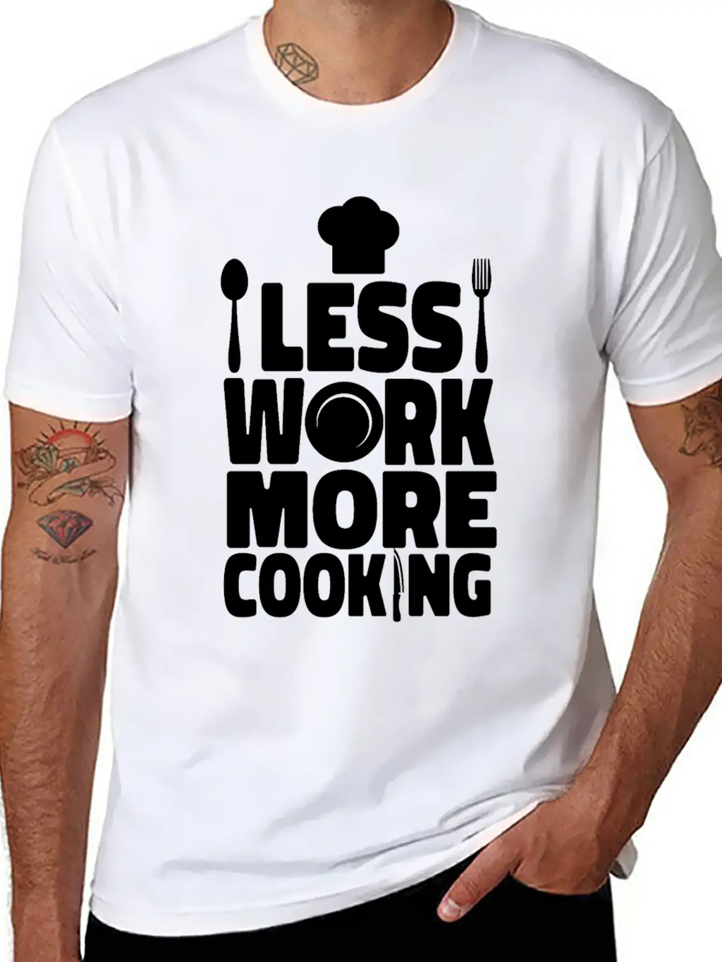 Cooking Cook Kitchen Chef Less Casual Graphic T-Shirt – Simple And Comfortable Daily Wear
