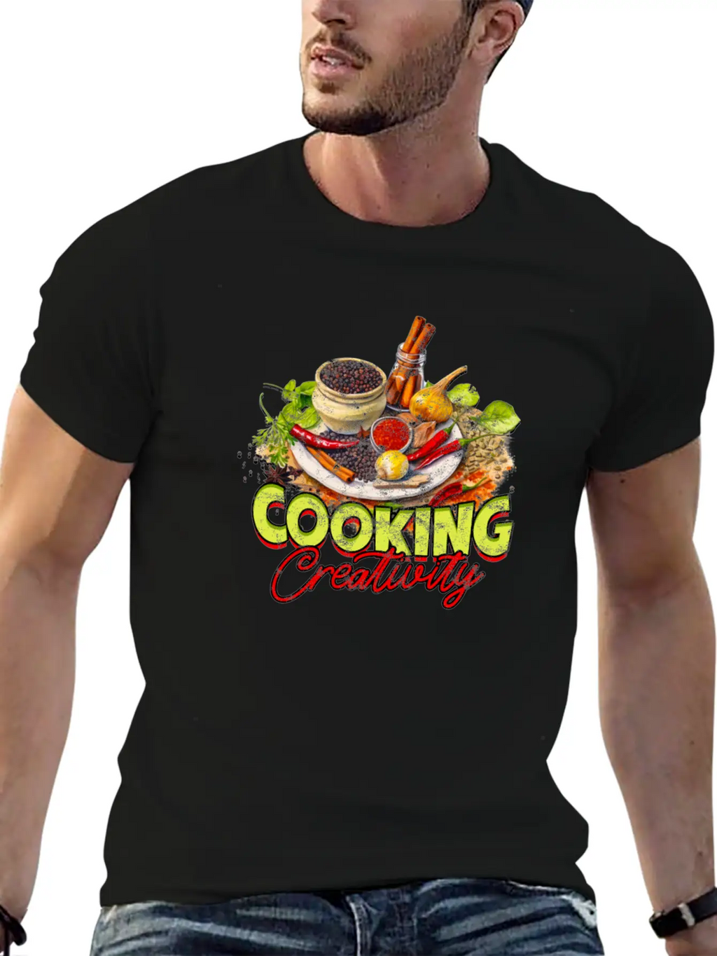 Cooking Creativity - Cooking Breathable Soft Cotton T-Shirt – Timeless Casual Look