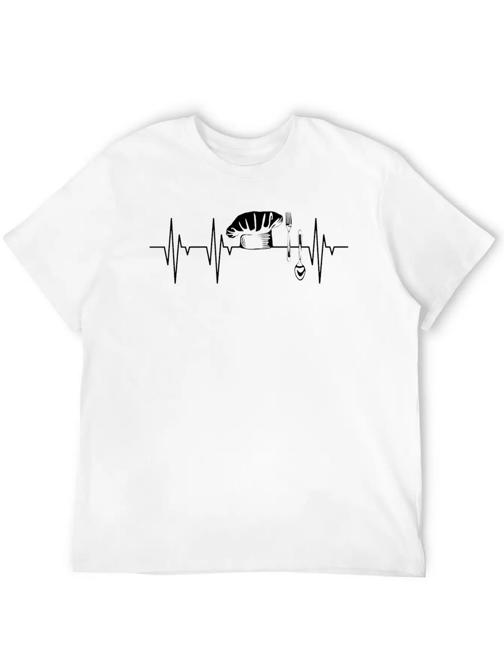 Cooking Heartbeat Funny Chef Classic Fit Graphic Tee For Daily Comfort – Unisex Cotton Shirt
