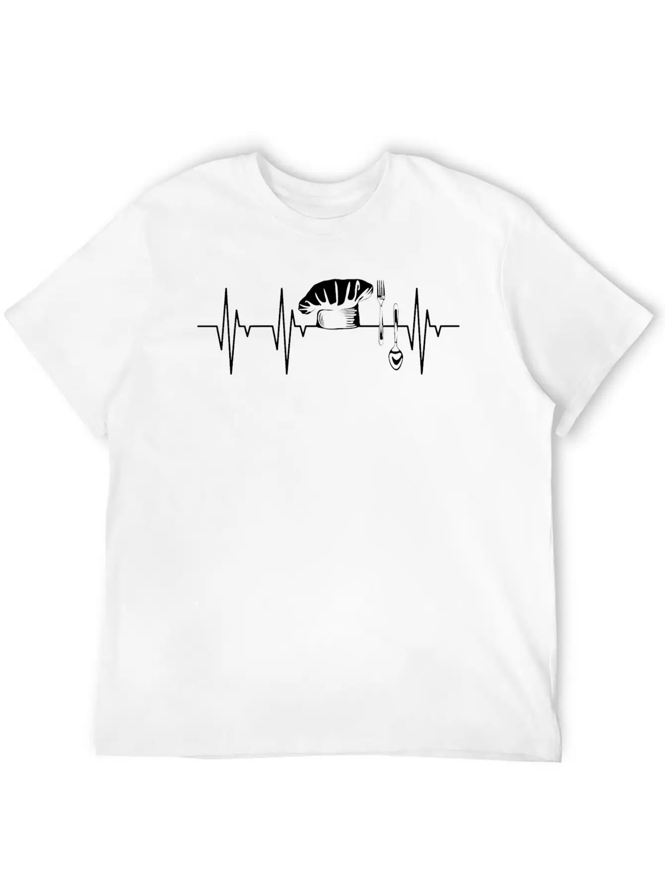 Cooking Heartbeat Funny Chef Classic Fit Graphic Tee For Daily Comfort – Unisex Cotton Shirt