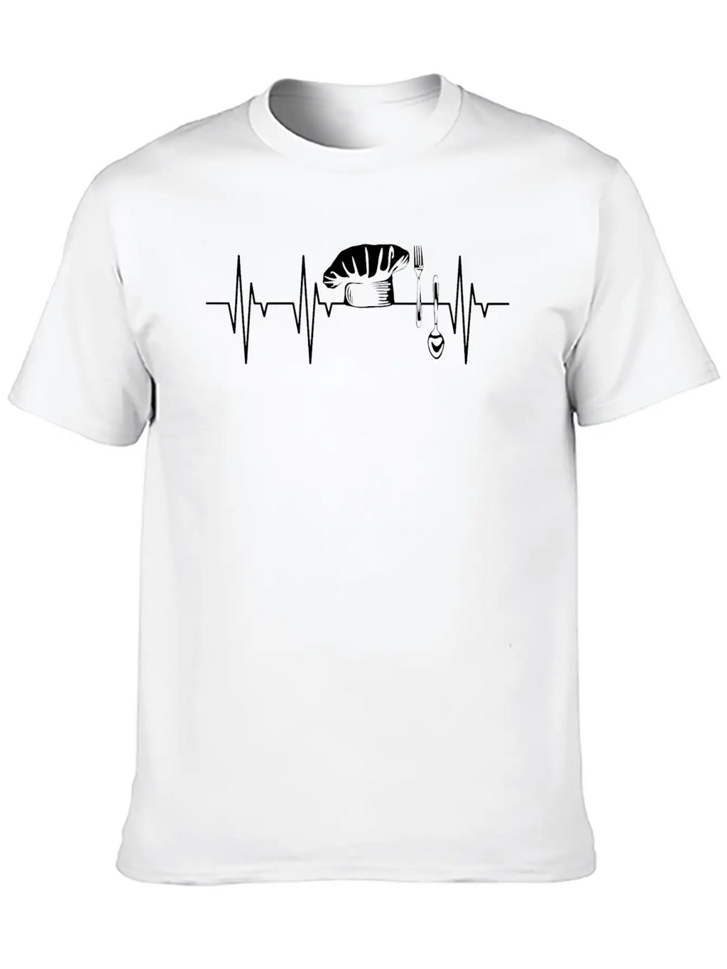 Cooking Heartbeat Funny Chef Classic Fit Graphic Tee For Daily Comfort – Unisex Cotton Shirt