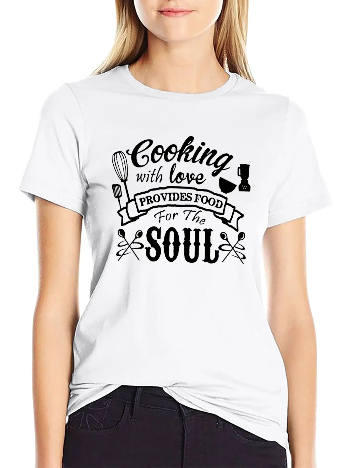 Cooking With Love Unisex Short Sleeve Soft Cotton T-Shirt – Casual Everyday Wear