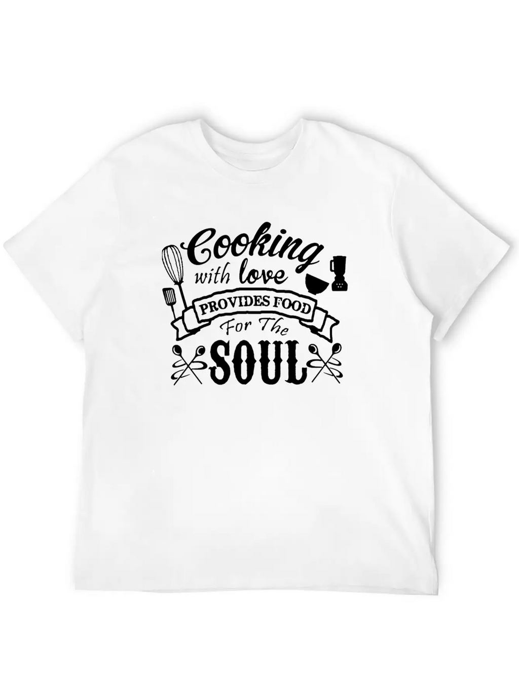 Cooking With Love Unisex Short Sleeve Soft Cotton T-Shirt – Casual Everyday Wear