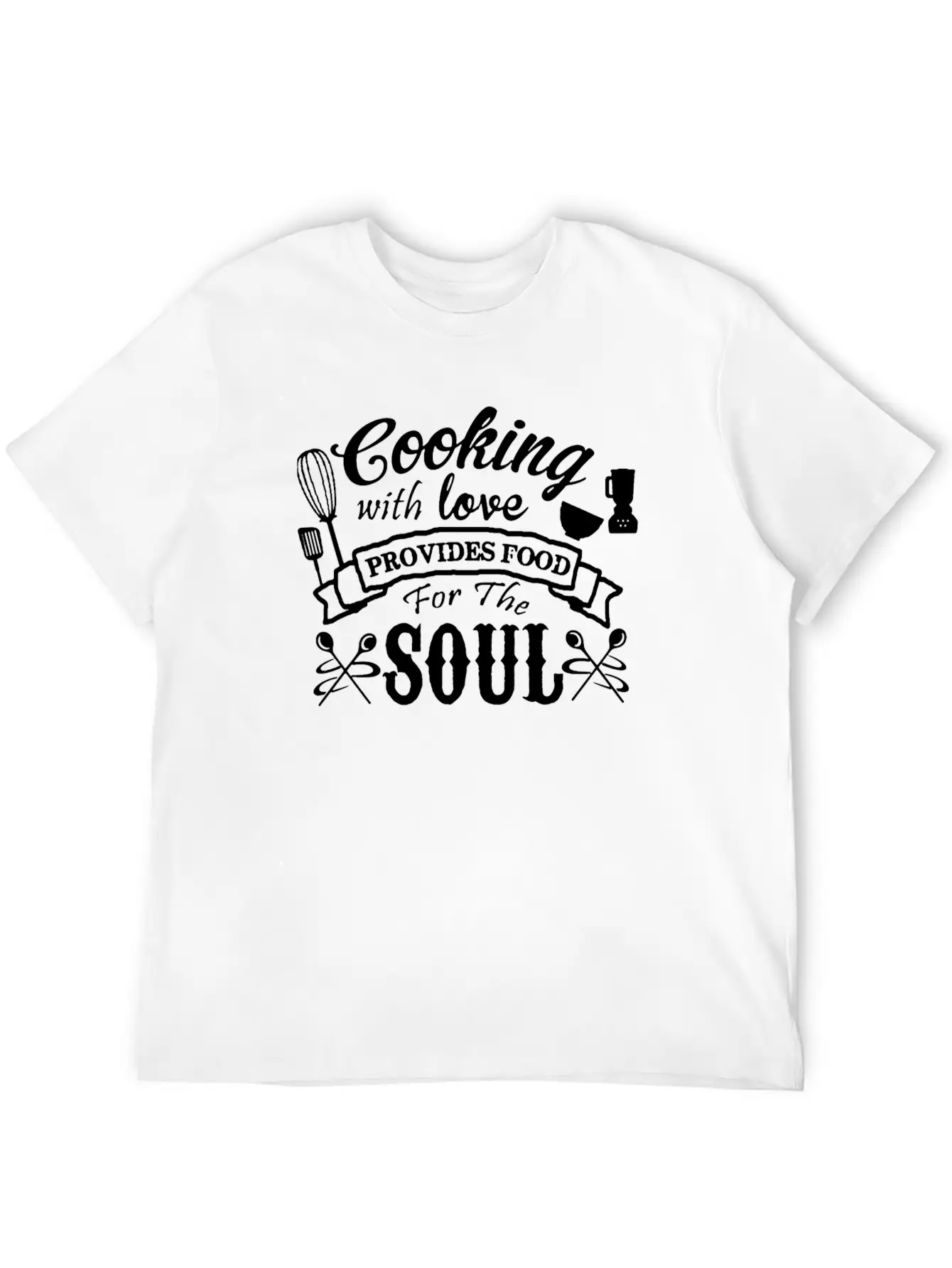 Cooking With Love Unisex Short Sleeve Soft Cotton T-Shirt – Casual Everyday Wear
