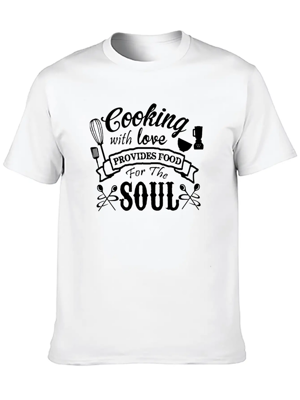 Cooking With Love Unisex Short Sleeve Soft Cotton T-Shirt – Casual Everyday Wear