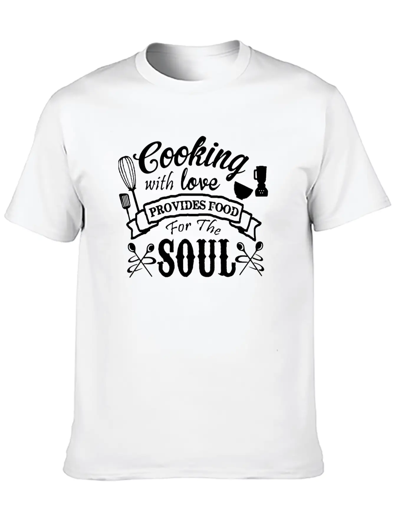 Cooking With Love Unisex Short Sleeve Soft Cotton T-Shirt – Casual Everyday Wear