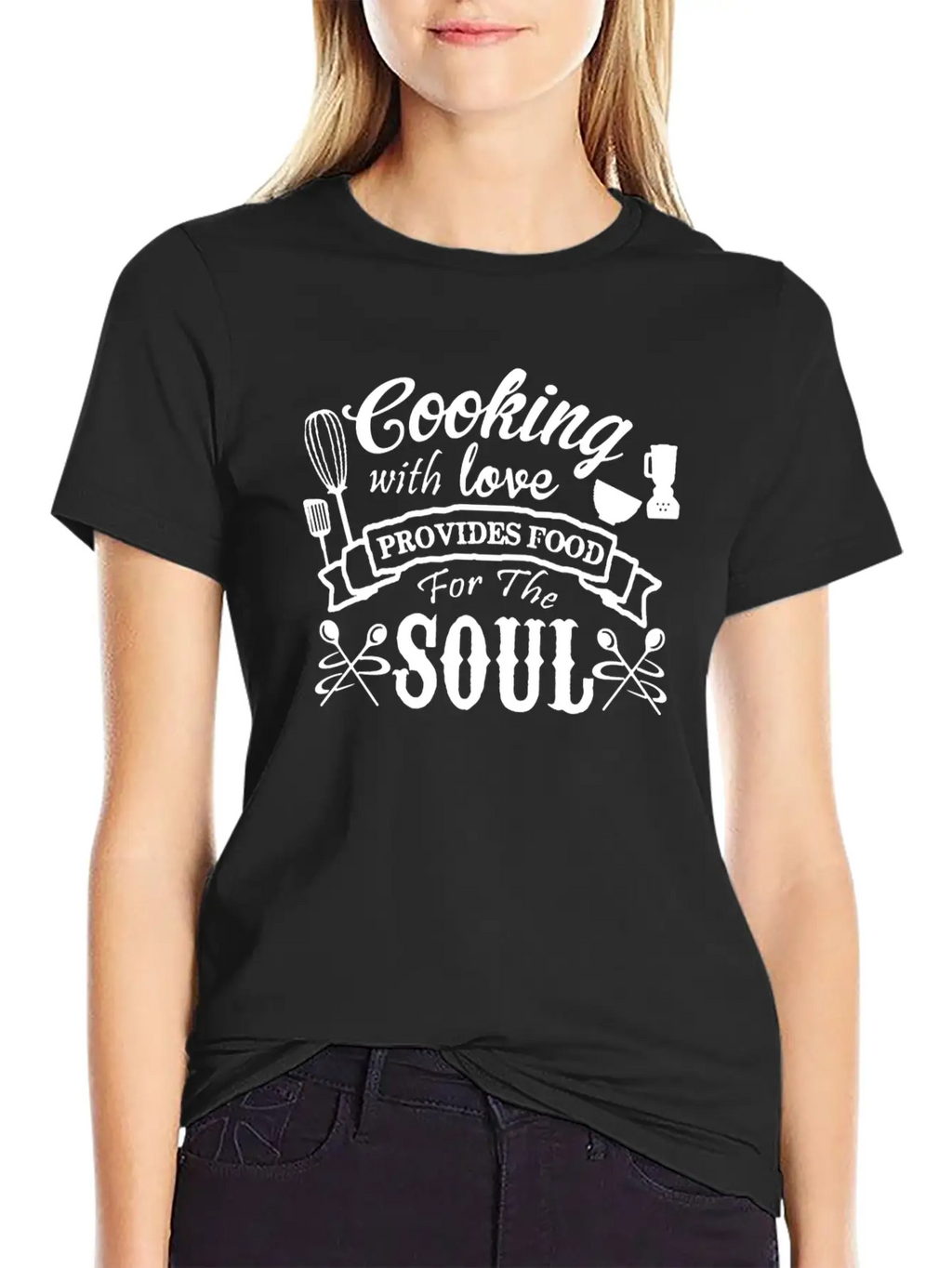 Cooking With Love Unisex Short Sleeve Soft Cotton T-Shirt – Casual Everyday Wear
