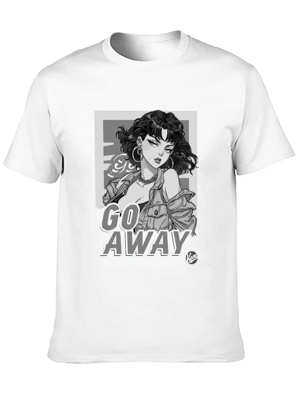 Cool And Calm Cartoon Girl – Go Away Stylish Everyday T-Shirt – Unisex Basic Cotton Tee