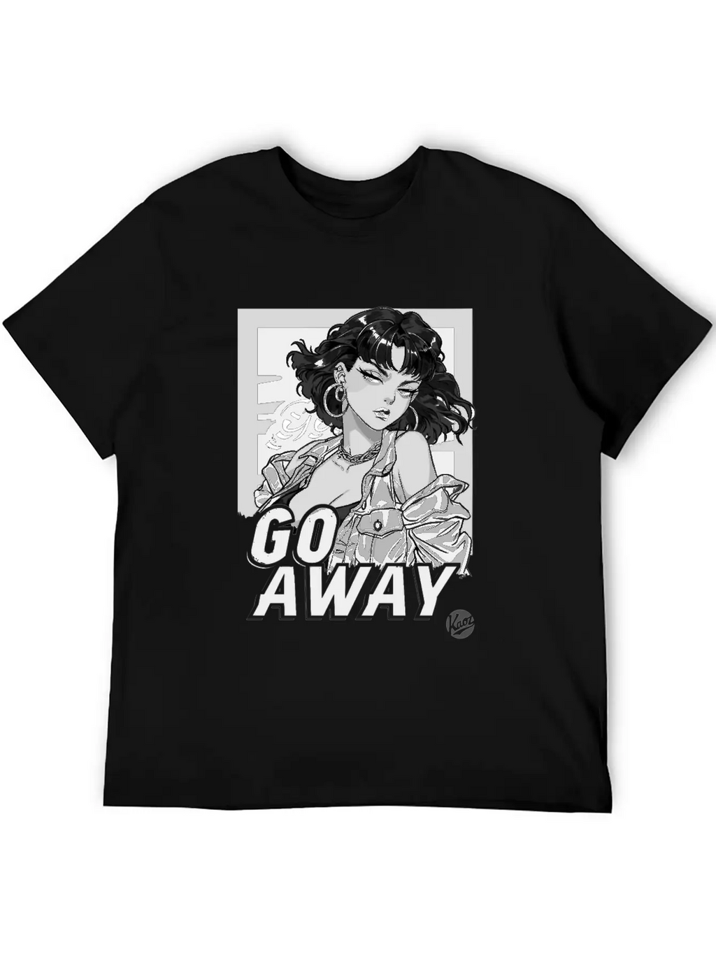 Cool And Calm Cartoon Girl – Go Away Stylish Everyday T-Shirt – Unisex Basic Cotton Tee