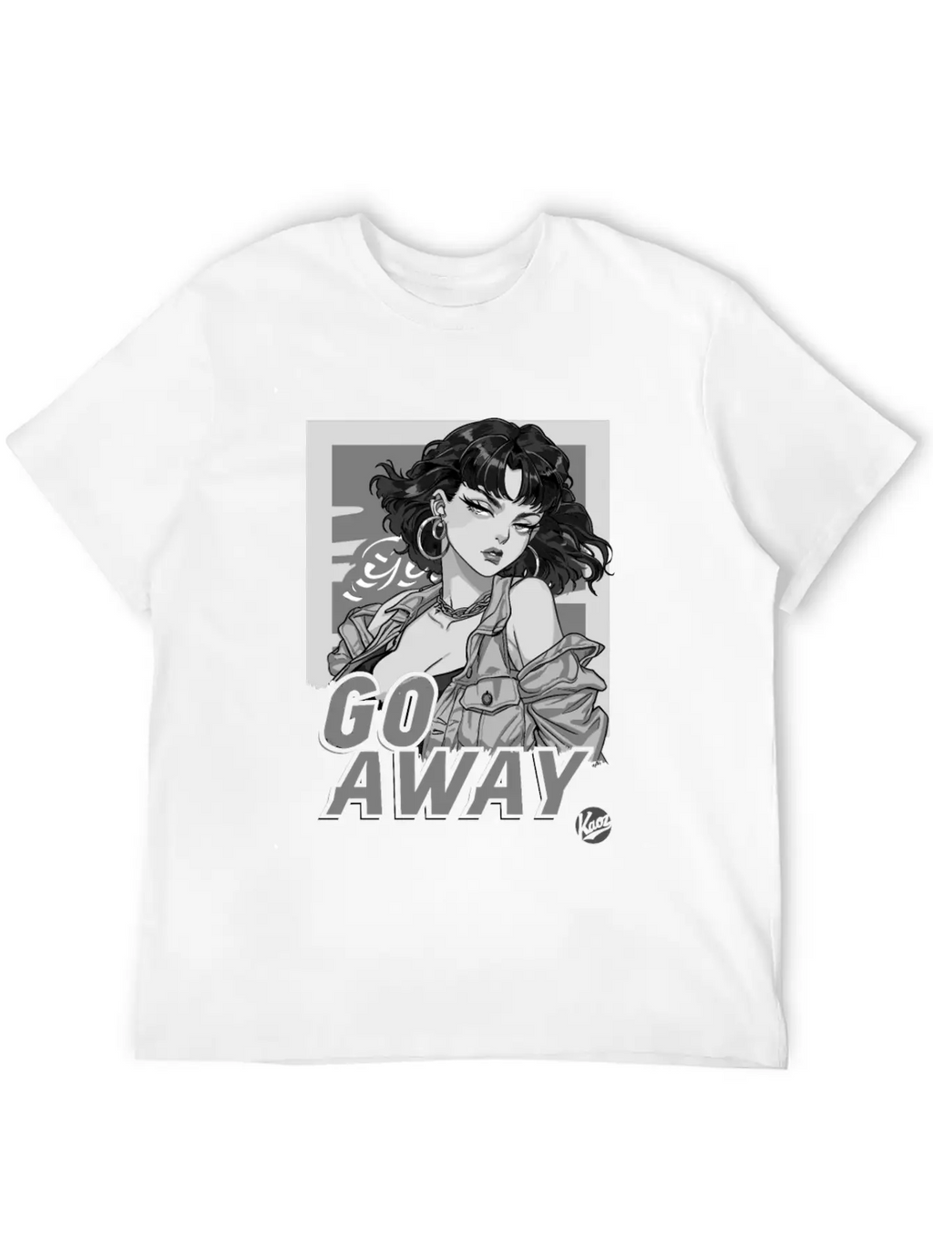 Cool And Calm Cartoon Girl – Go Away Stylish Everyday T-Shirt – Unisex Basic Cotton Tee