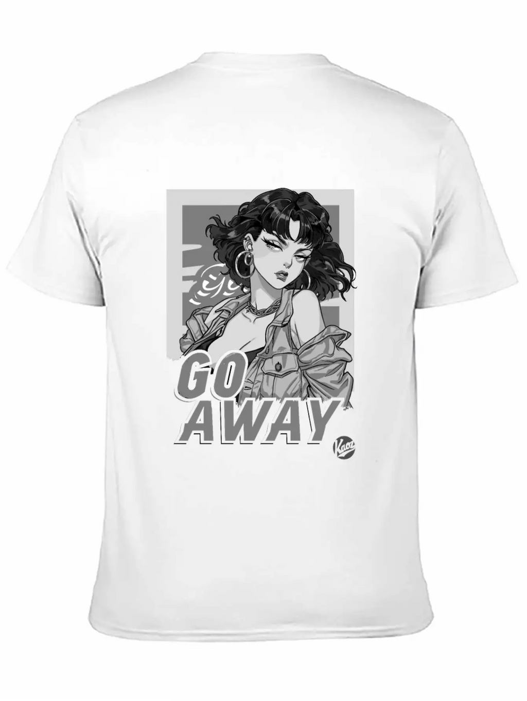 Cool And Calm Cartoon Girl – Go Away Stylish Everyday T-Shirt – Unisex Basic Cotton Tee