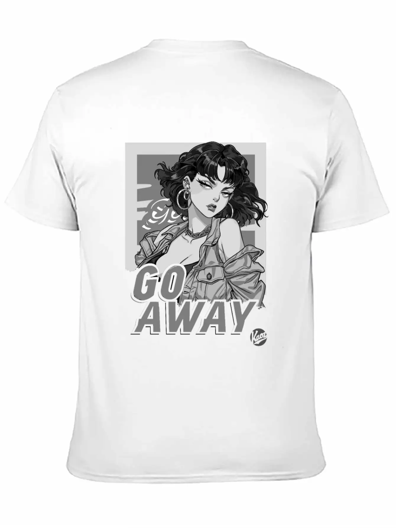 Cool And Calm Cartoon Girl – Go Away Stylish Everyday T-Shirt – Unisex Basic Cotton Tee