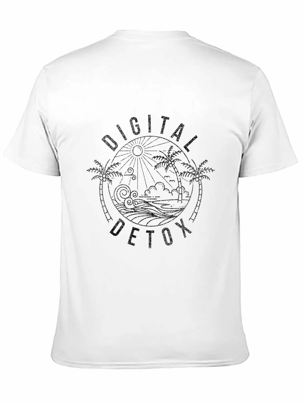 Cool Digital Detox Graphic Design Quote Nature Rel Unisex Casual T-Shirt – Clean Design For Daily Comfort