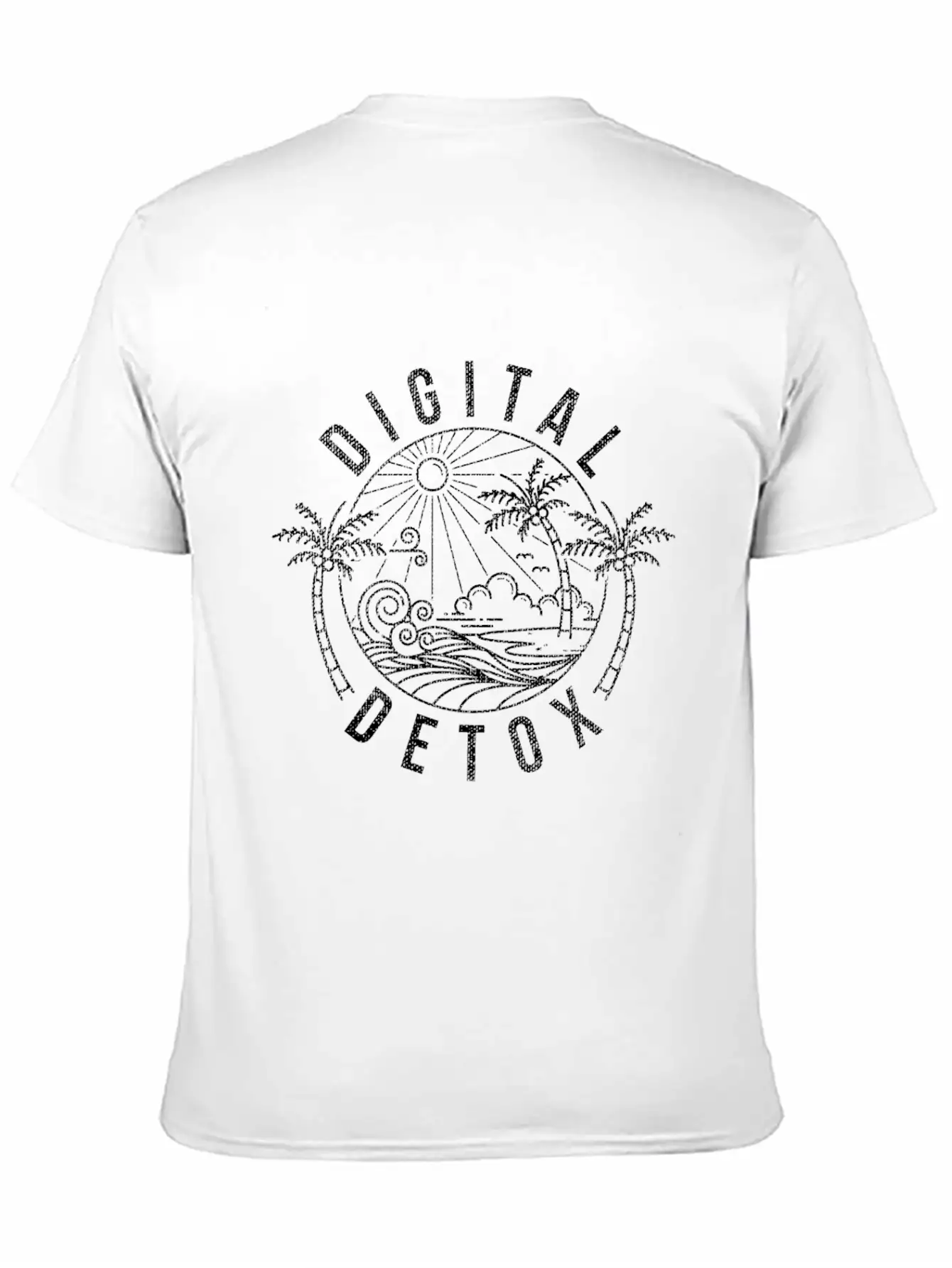 Cool Digital Detox Graphic Design Quote Nature Rel Unisex Casual T-Shirt – Clean Design For Daily Comfort