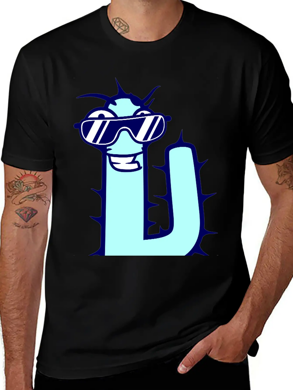 Cool DJ Desert Cactus Sunglasses Funny Music Party Unisex Short Sleeve Soft Cotton T-Shirt – Casual Everyday Wear