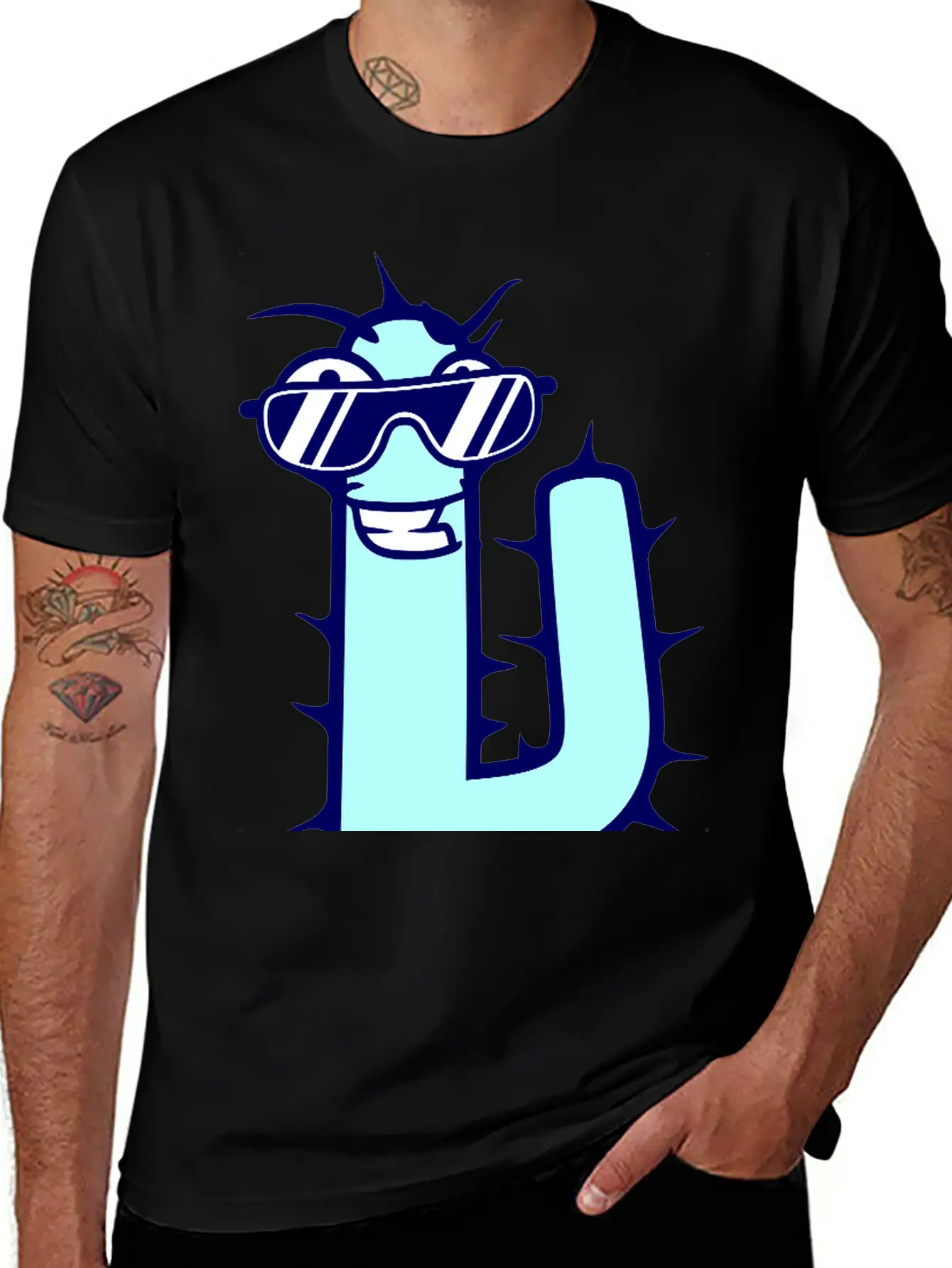 Cool DJ Desert Cactus Sunglasses Funny Music Party Unisex Short Sleeve Soft Cotton T-Shirt – Casual Everyday Wear