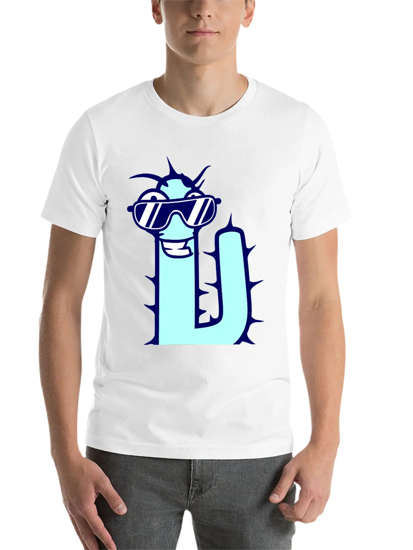 Cool DJ Desert Cactus Sunglasses Funny Music Party Unisex Short Sleeve Soft Cotton T-Shirt – Casual Everyday Wear