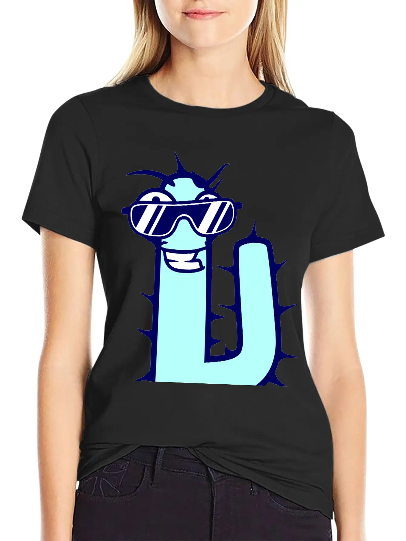 Cool DJ Desert Cactus Sunglasses Funny Music Party Unisex Short Sleeve Soft Cotton T-Shirt – Casual Everyday Wear