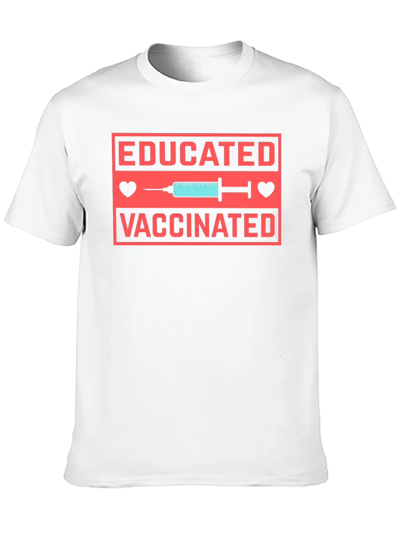 Cool Educated Vaccinated Anti Pandemic Coronavirus Unisex Casual T-Shirt – Clean Design For Daily Comfort