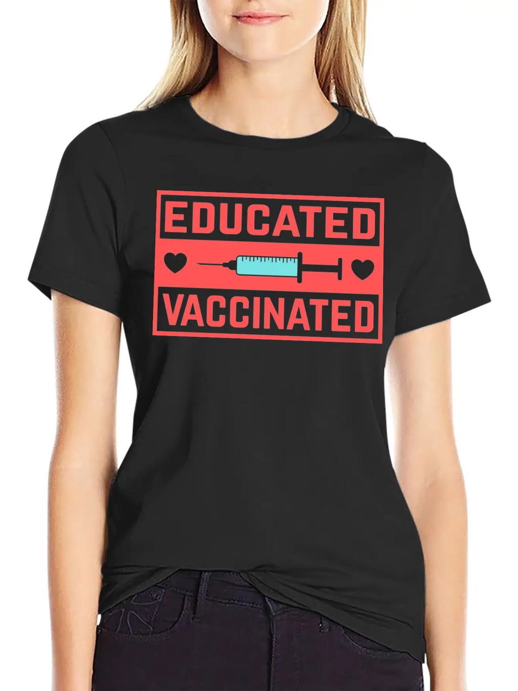 Cool Educated Vaccinated Anti Pandemic Coronavirus Unisex Casual T-Shirt – Clean Design For Daily Comfort