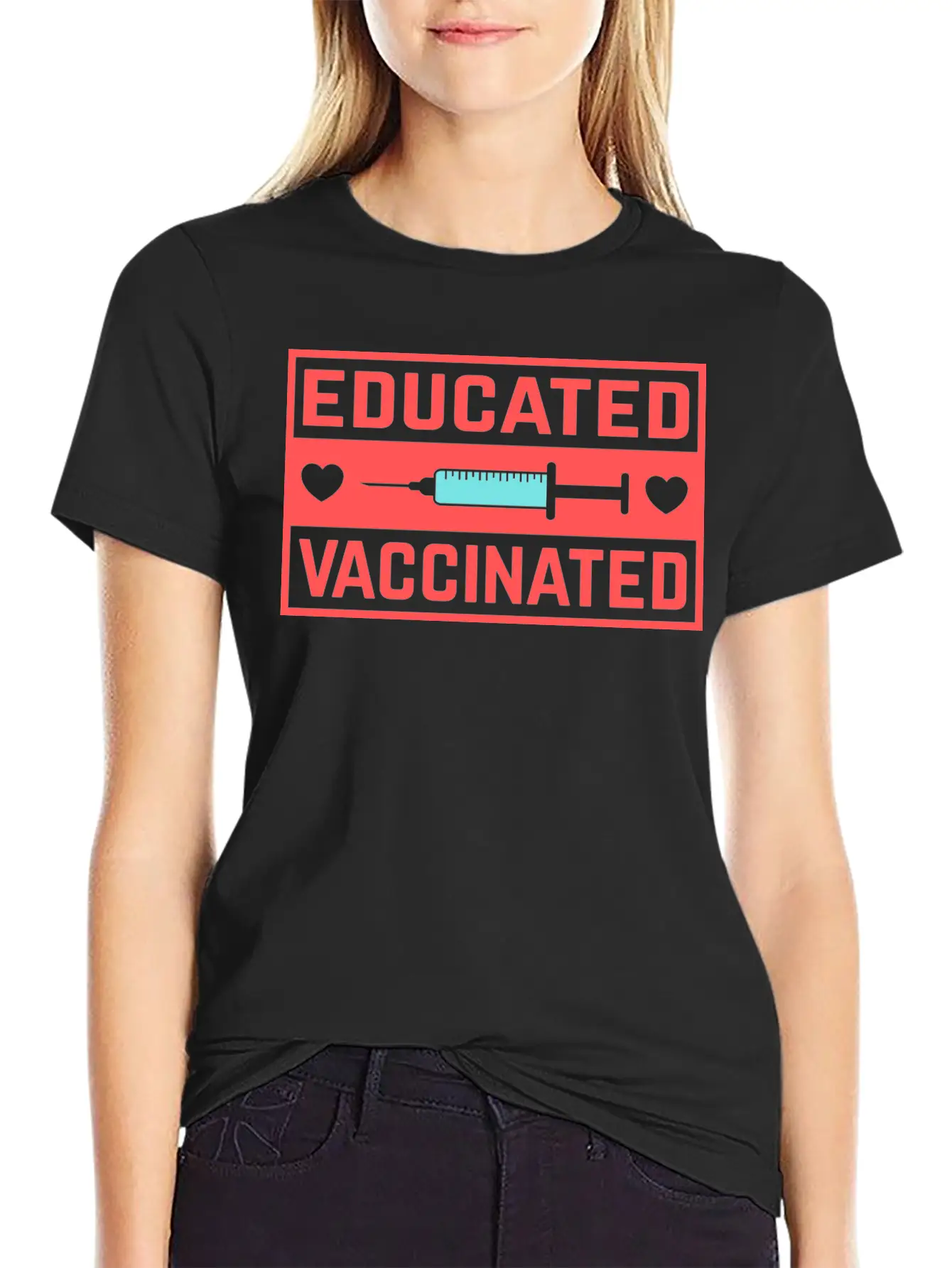 Cool Educated Vaccinated Anti Pandemic Coronavirus Unisex Casual T-Shirt – Clean Design For Daily Comfort
