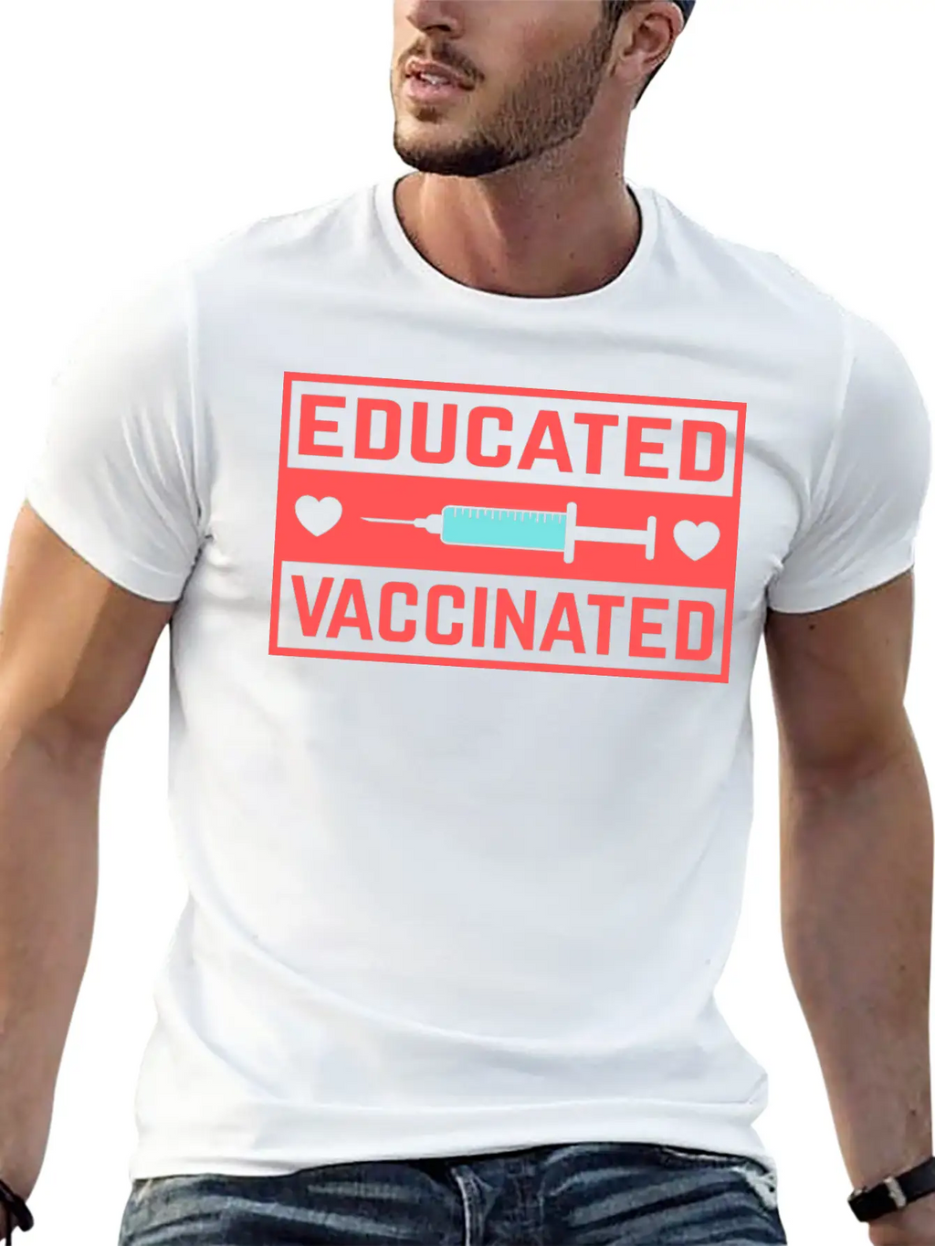 Cool Educated Vaccinated Anti Pandemic Coronavirus Unisex Casual T-Shirt – Clean Design For Daily Comfort