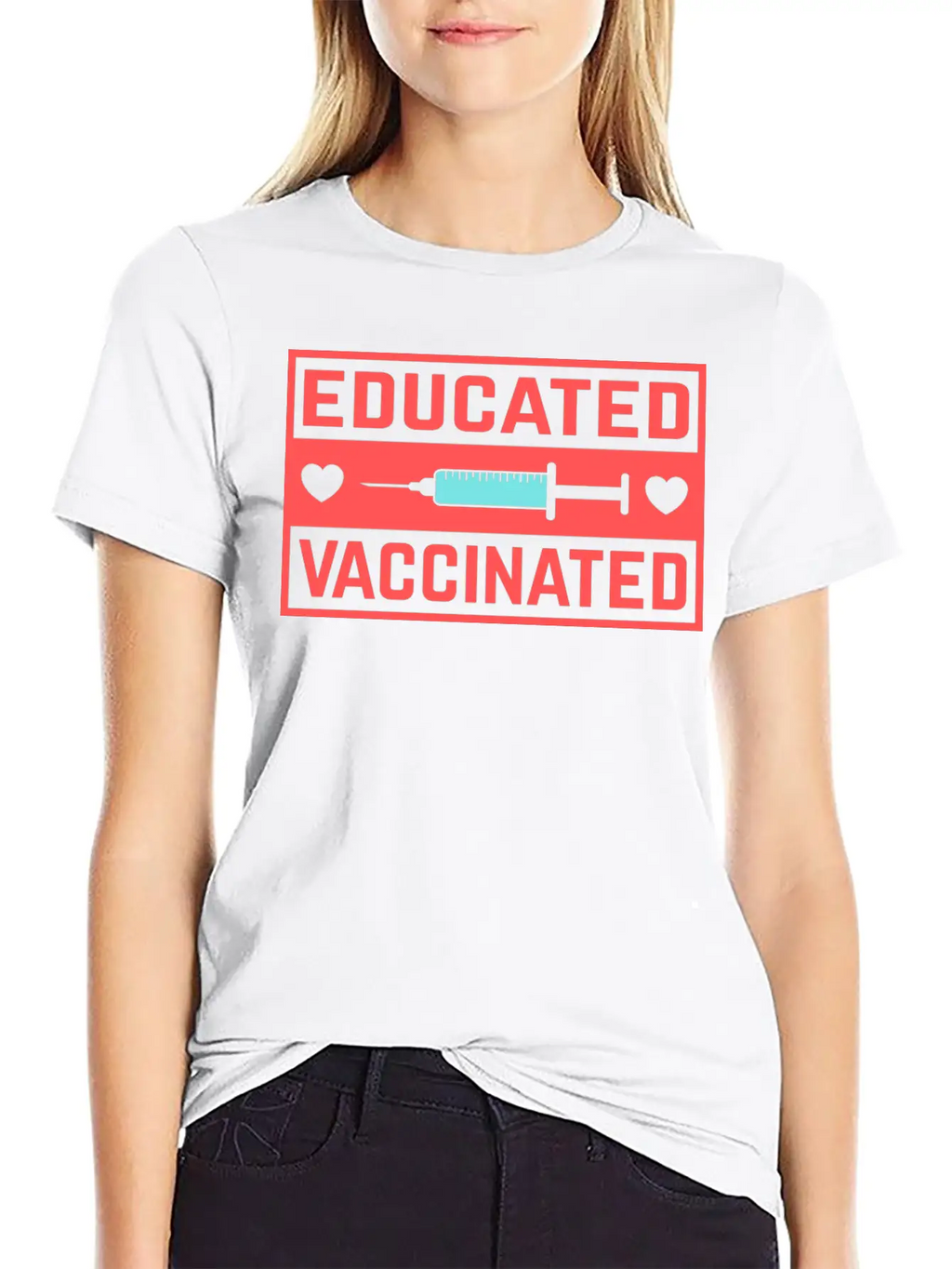 Cool Educated Vaccinated Anti Pandemic Coronavirus Unisex Casual T-Shirt – Clean Design For Daily Comfort