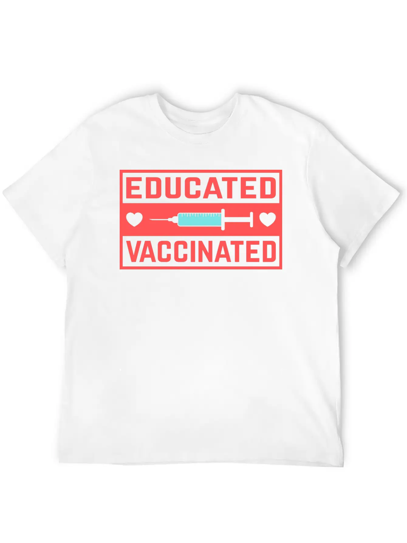 Cool Educated Vaccinated Anti Pandemic Coronavirus Unisex Casual T-Shirt – Clean Design For Daily Comfort