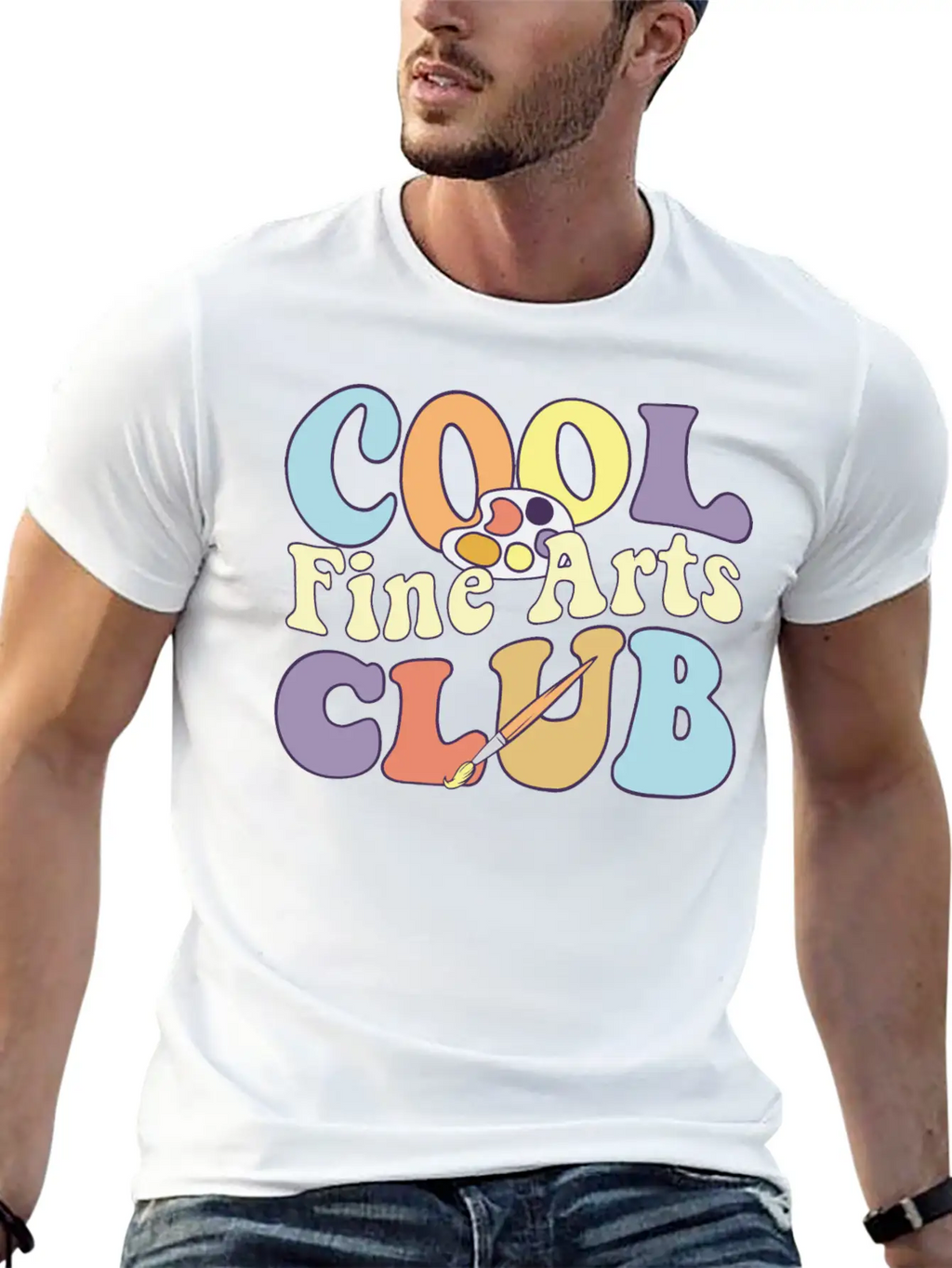 Cool Fine Arts Club Artistic Painter Art Teacher Casual Graphic T-Shirt – Simple And Comfortable Daily Wear