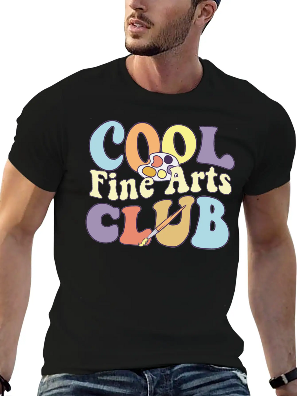 Cool Fine Arts Club Artistic Painter Art Teacher Casual Graphic T-Shirt – Simple And Comfortable Daily Wear