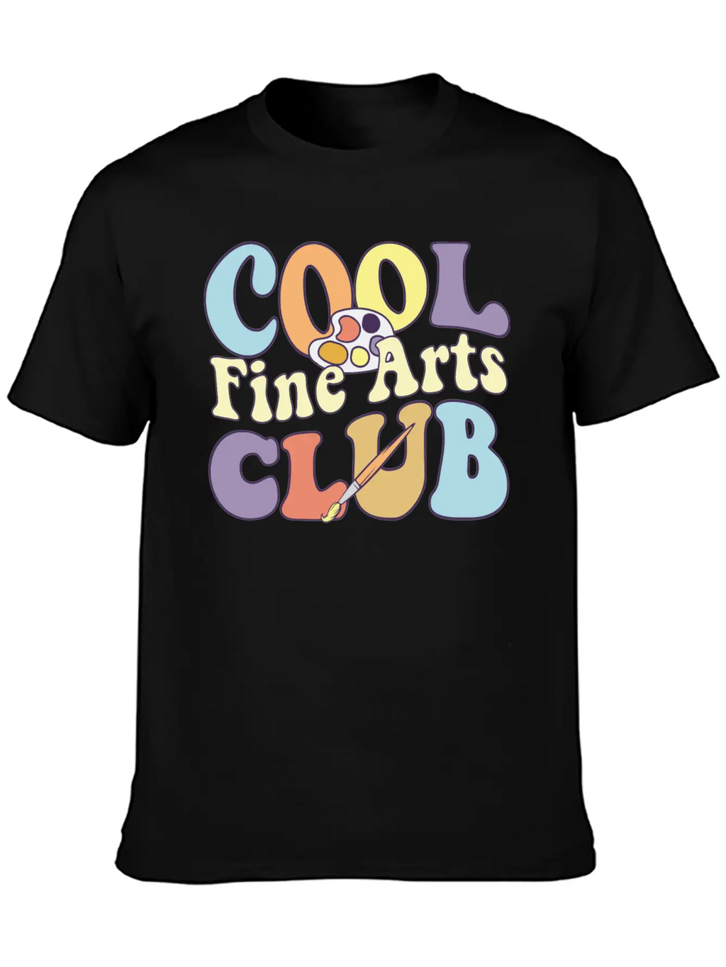 Cool Fine Arts Club Artistic Painter Art Teacher Casual Graphic T-Shirt – Simple And Comfortable Daily Wear