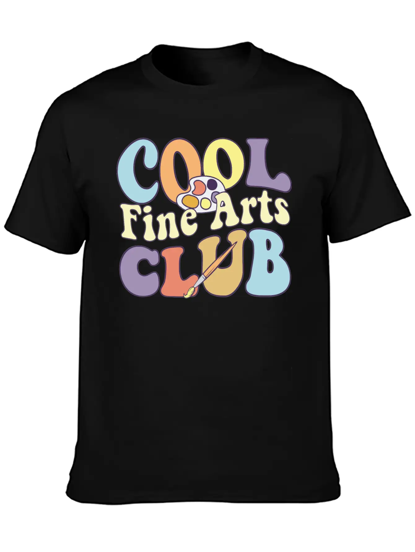Cool Fine Arts Club Artistic Painter Art Teacher Casual Graphic T-Shirt – Simple And Comfortable Daily Wear