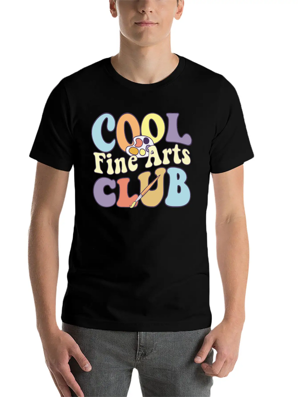 Cool Fine Arts Club Artistic Painter Art Teacher Casual Graphic T-Shirt – Simple And Comfortable Daily Wear