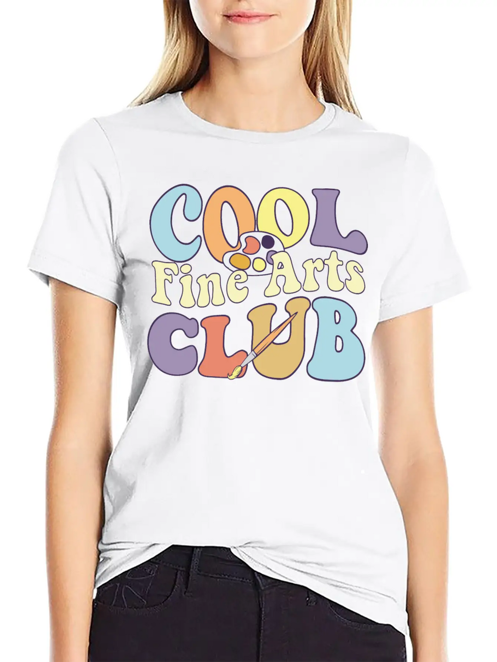 Cool Fine Arts Club Artistic Painter Art Teacher Casual Graphic T-Shirt – Simple And Comfortable Daily Wear