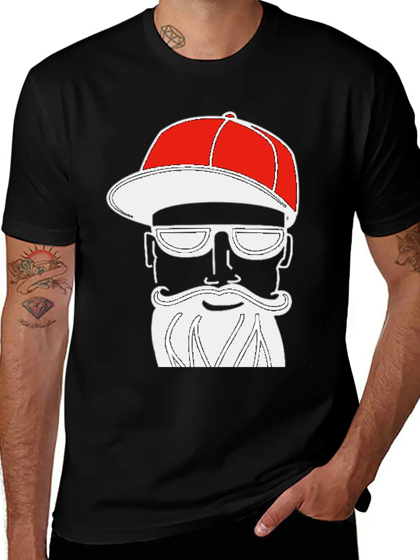 Cool Guy With Red Trucker Hat Saying Drive Trucks Essential Cotton Tee For Daily Outfits – Unisex Style