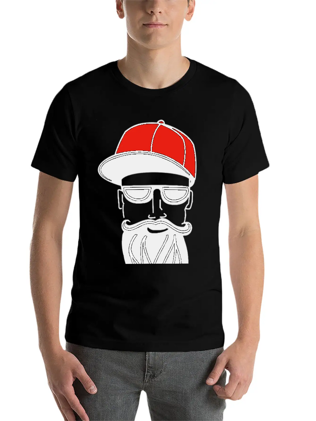 Cool Guy With Red Trucker Hat Saying Drive Trucks Essential Cotton Tee For Daily Outfits – Unisex Style