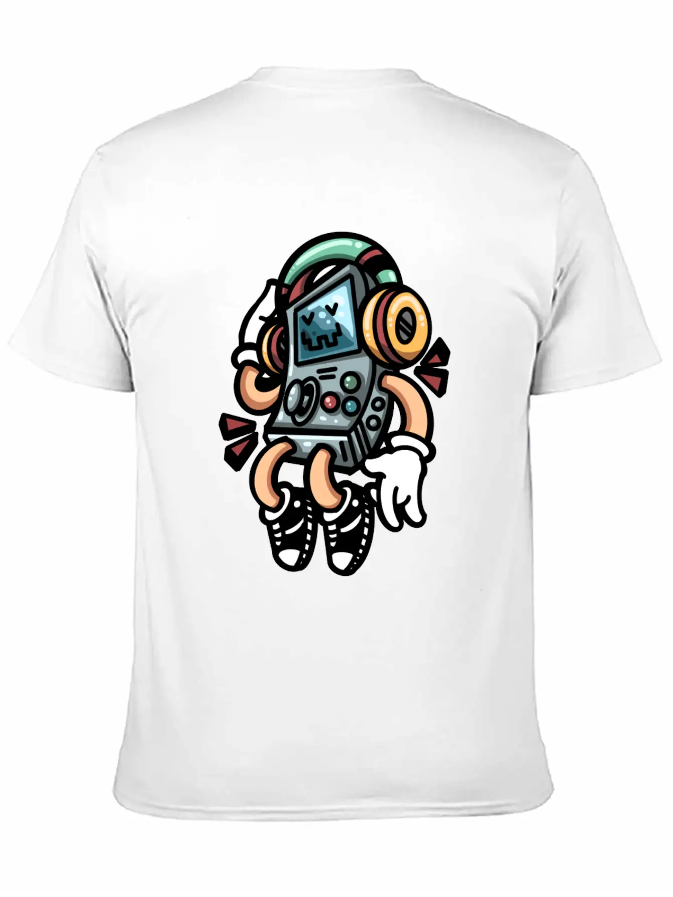 Cool Handheld Game Cartoon Colorful Streetwear Unisex Casual T-Shirt – Clean Design For Daily Comfort