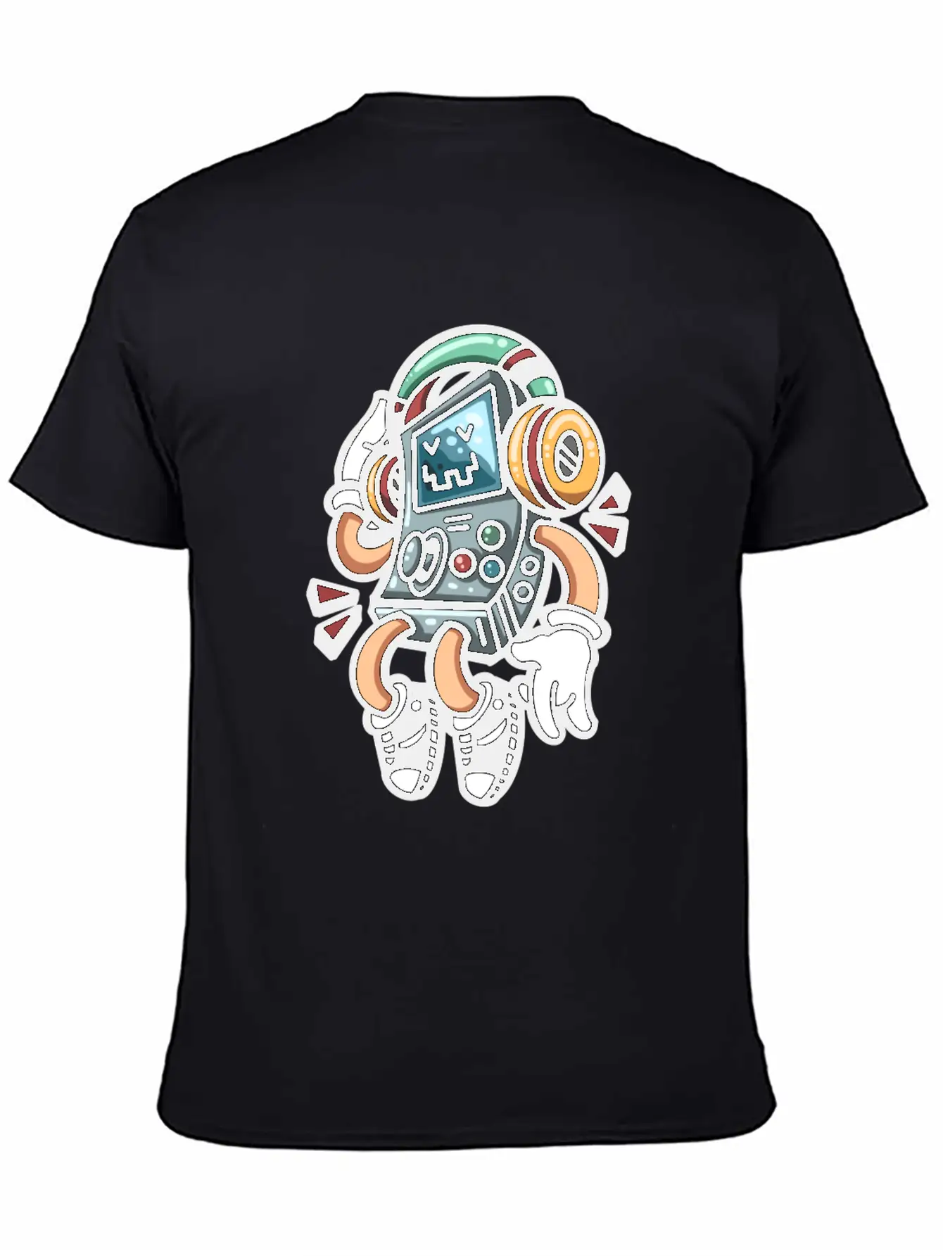 Cool Handheld Game Cartoon Colorful Streetwear Unisex Casual T-Shirt – Clean Design For Daily Comfort