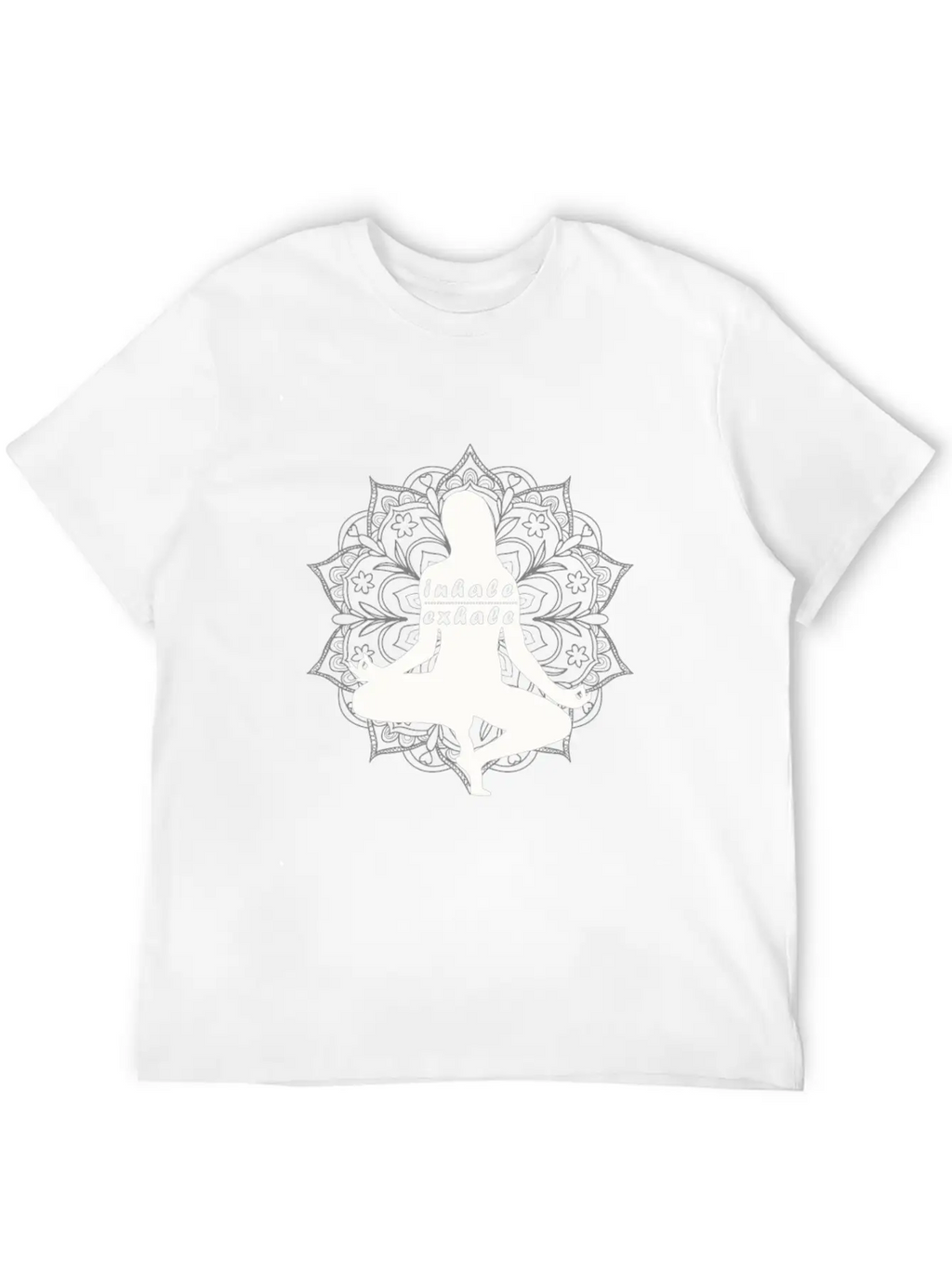 Cool Inhale Exhale Meditation Gift Essential Cotton Tee For Daily Outfits – Unisex Style