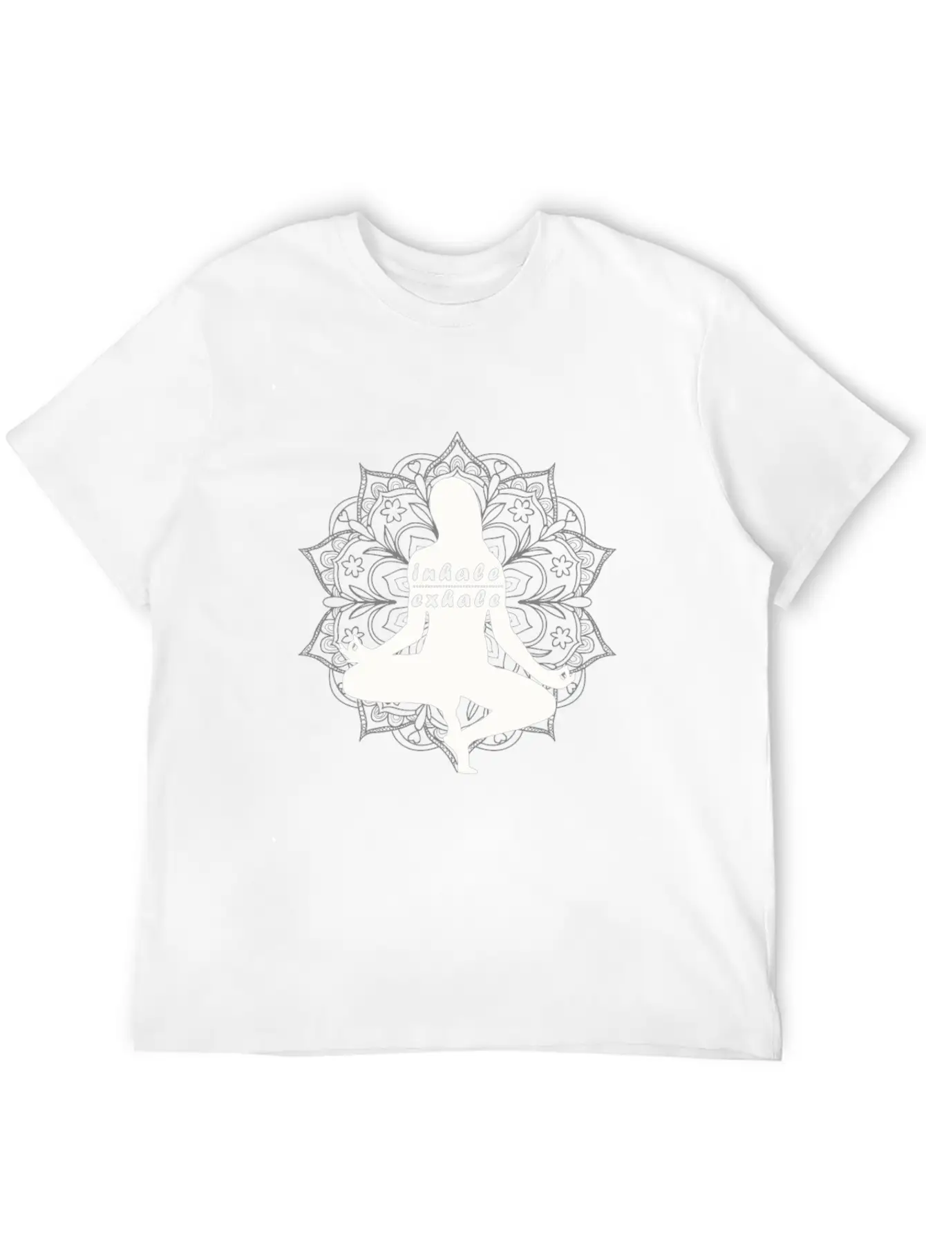 Cool Inhale Exhale Meditation Gift Essential Cotton Tee For Daily Outfits – Unisex Style