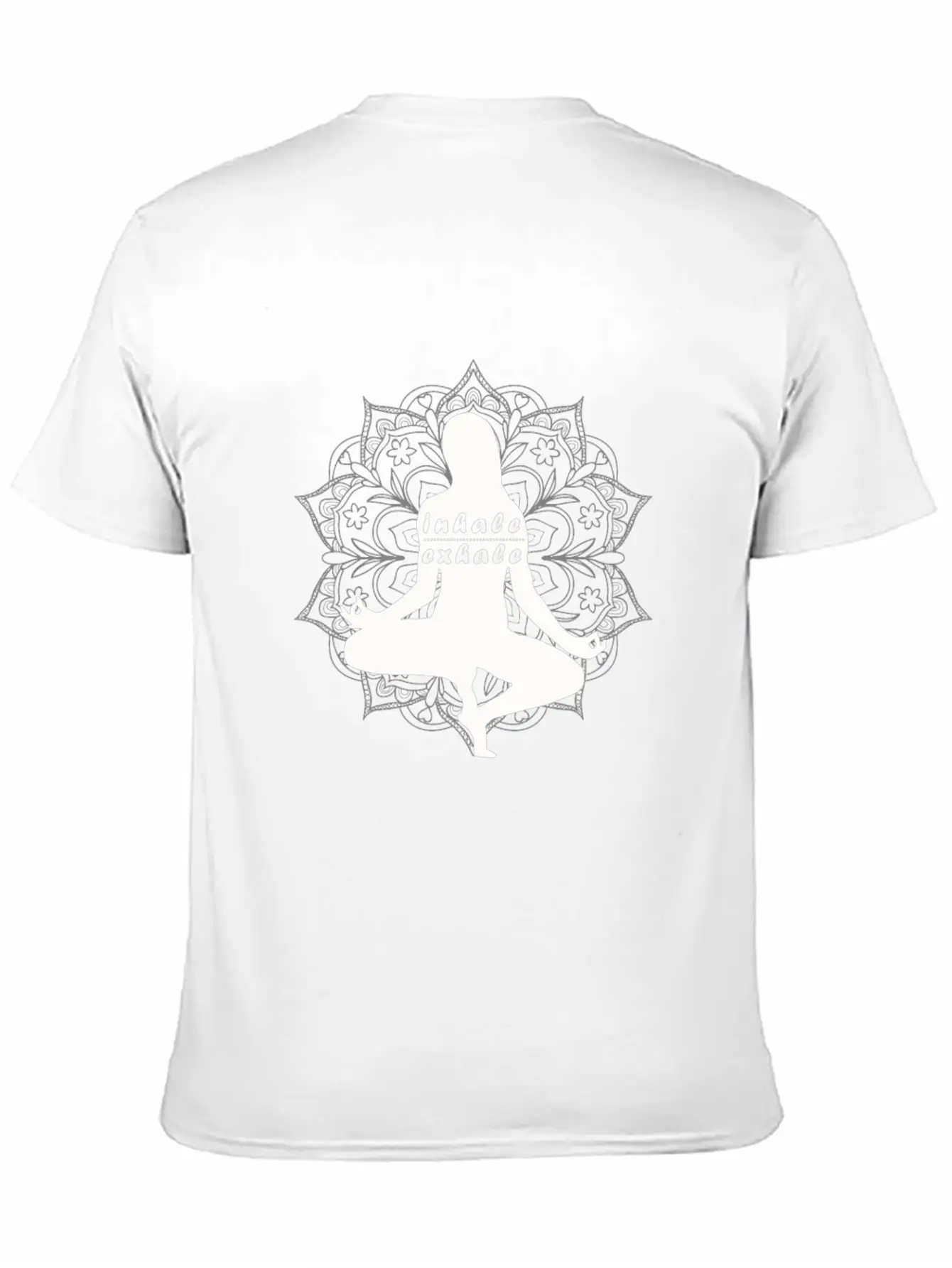 Cool Inhale Exhale Meditation Gift Essential Cotton Tee For Daily Outfits – Unisex Style