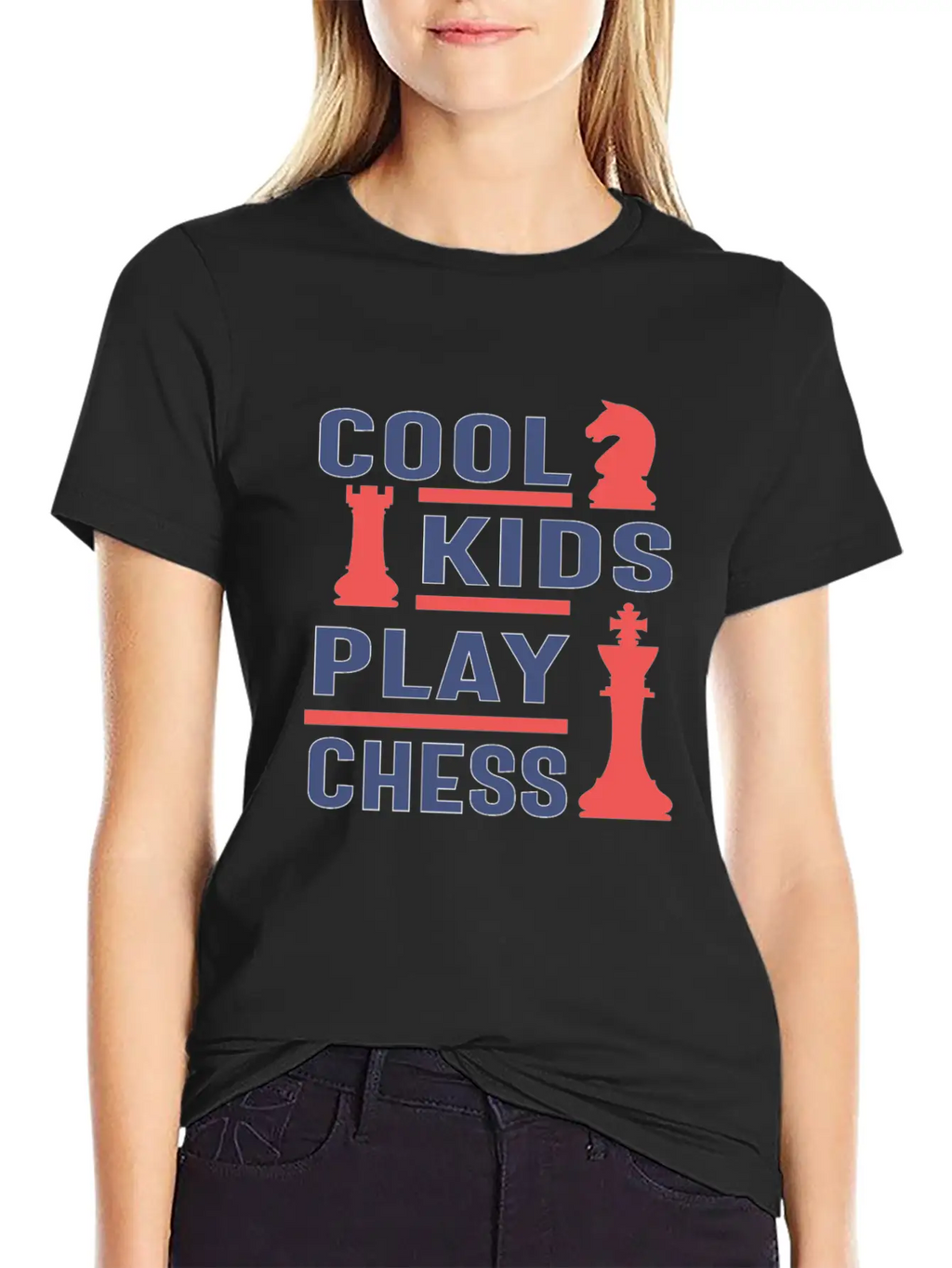 Cool Kids Play Chess Casual Graphic T-Shirt – Simple And Comfortable Daily Wear
