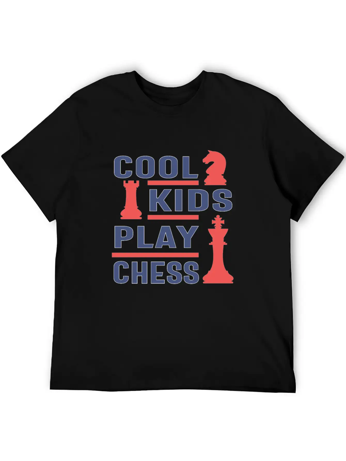Cool Kids Play Chess Casual Graphic T-Shirt – Simple And Comfortable Daily Wear