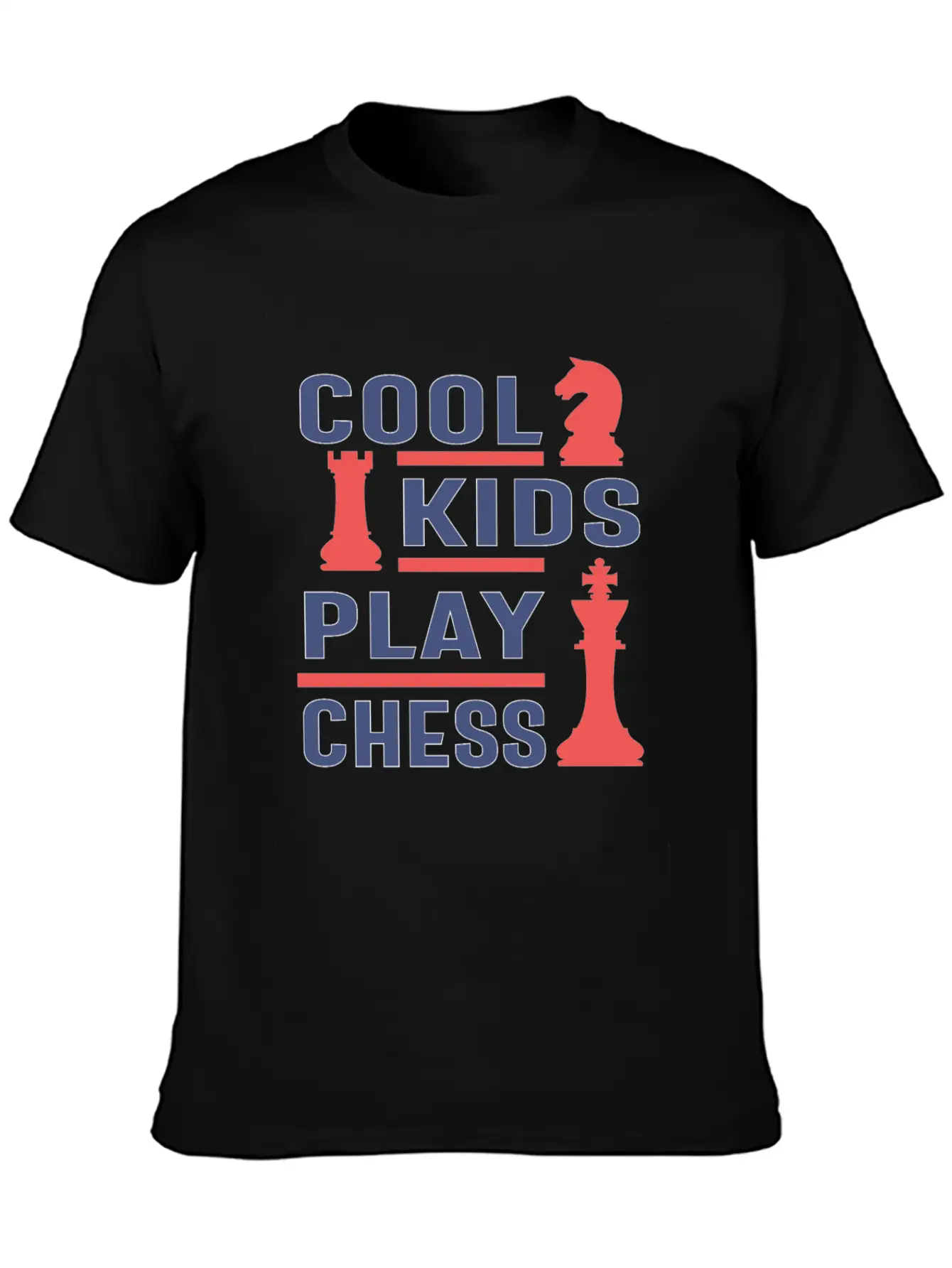 Cool Kids Play Chess Casual Graphic T-Shirt – Simple And Comfortable Daily Wear