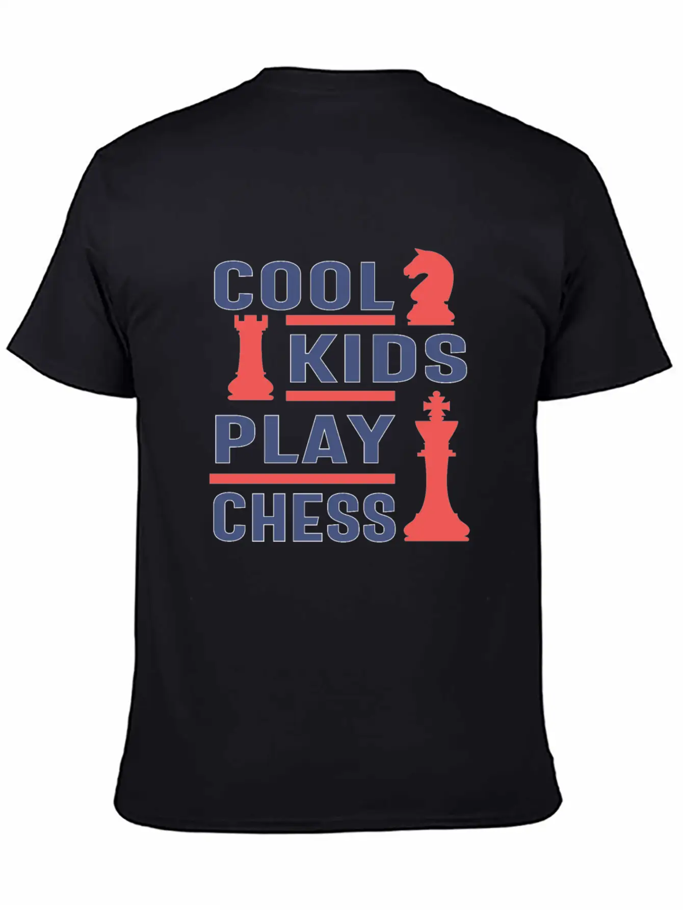 Cool Kids Play Chess Casual Graphic T-Shirt – Simple And Comfortable Daily Wear