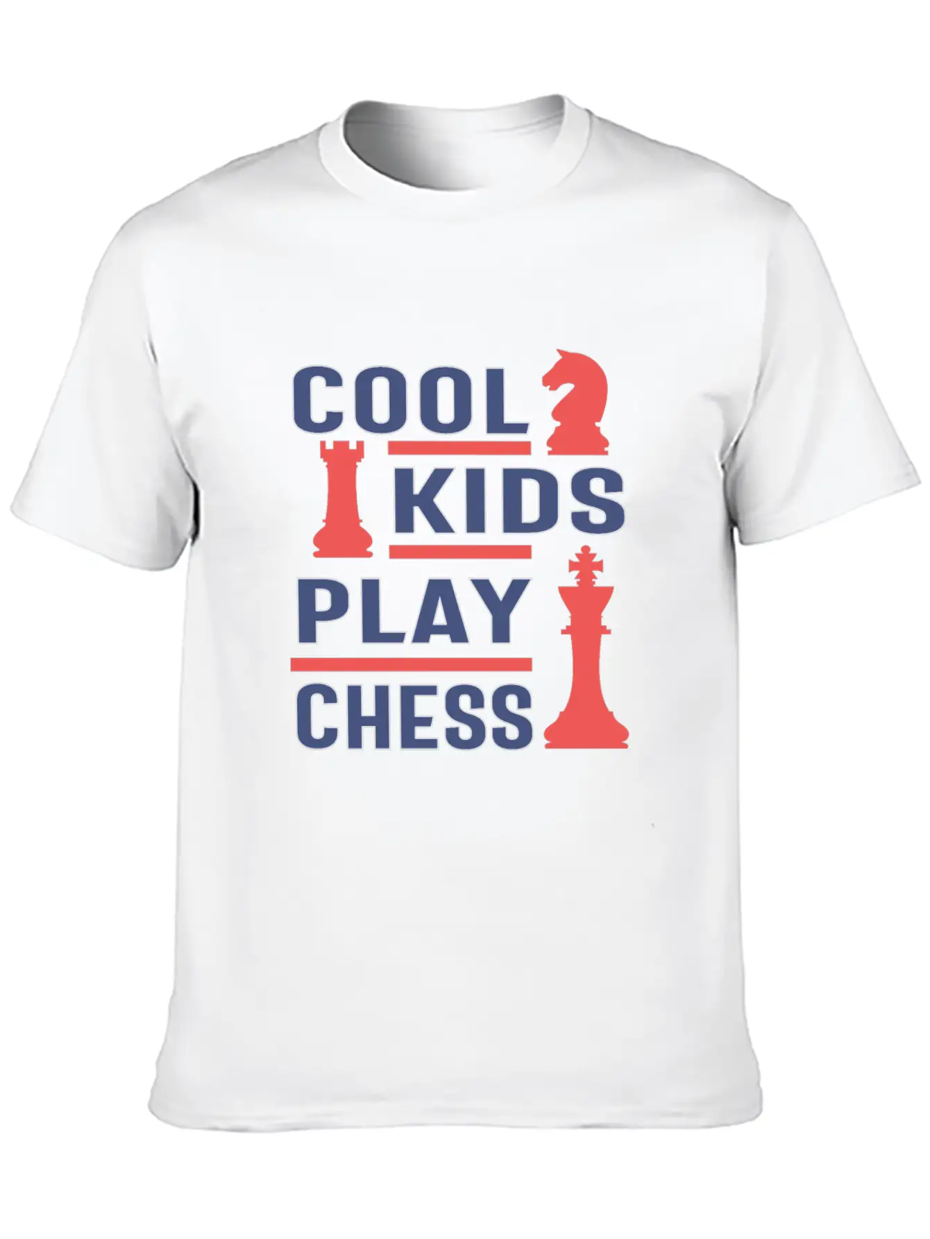 Cool Kids Play Chess Casual Graphic T-Shirt – Simple And Comfortable Daily Wear
