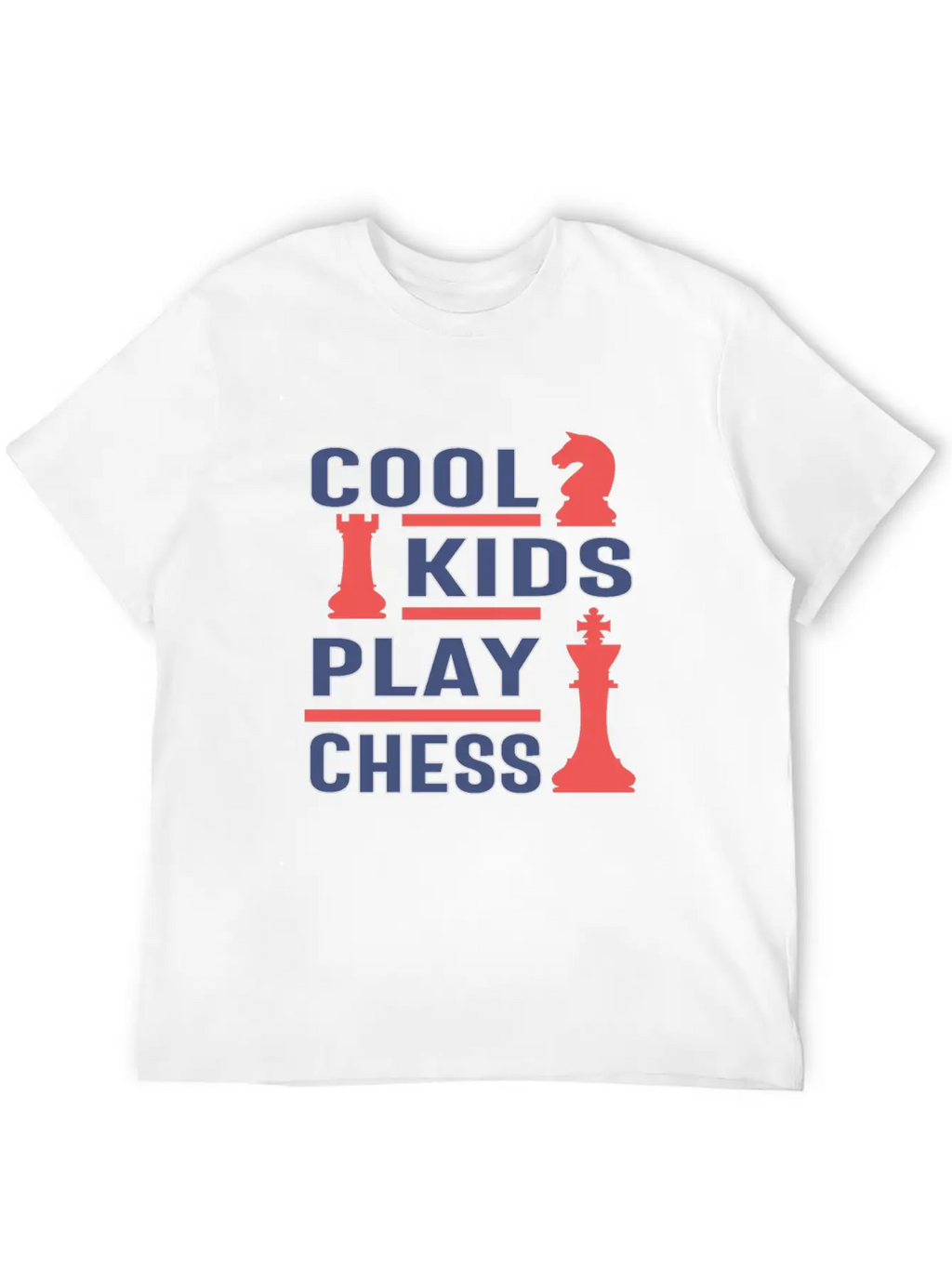 Cool Kids Play Chess Casual Graphic T-Shirt – Simple And Comfortable Daily Wear