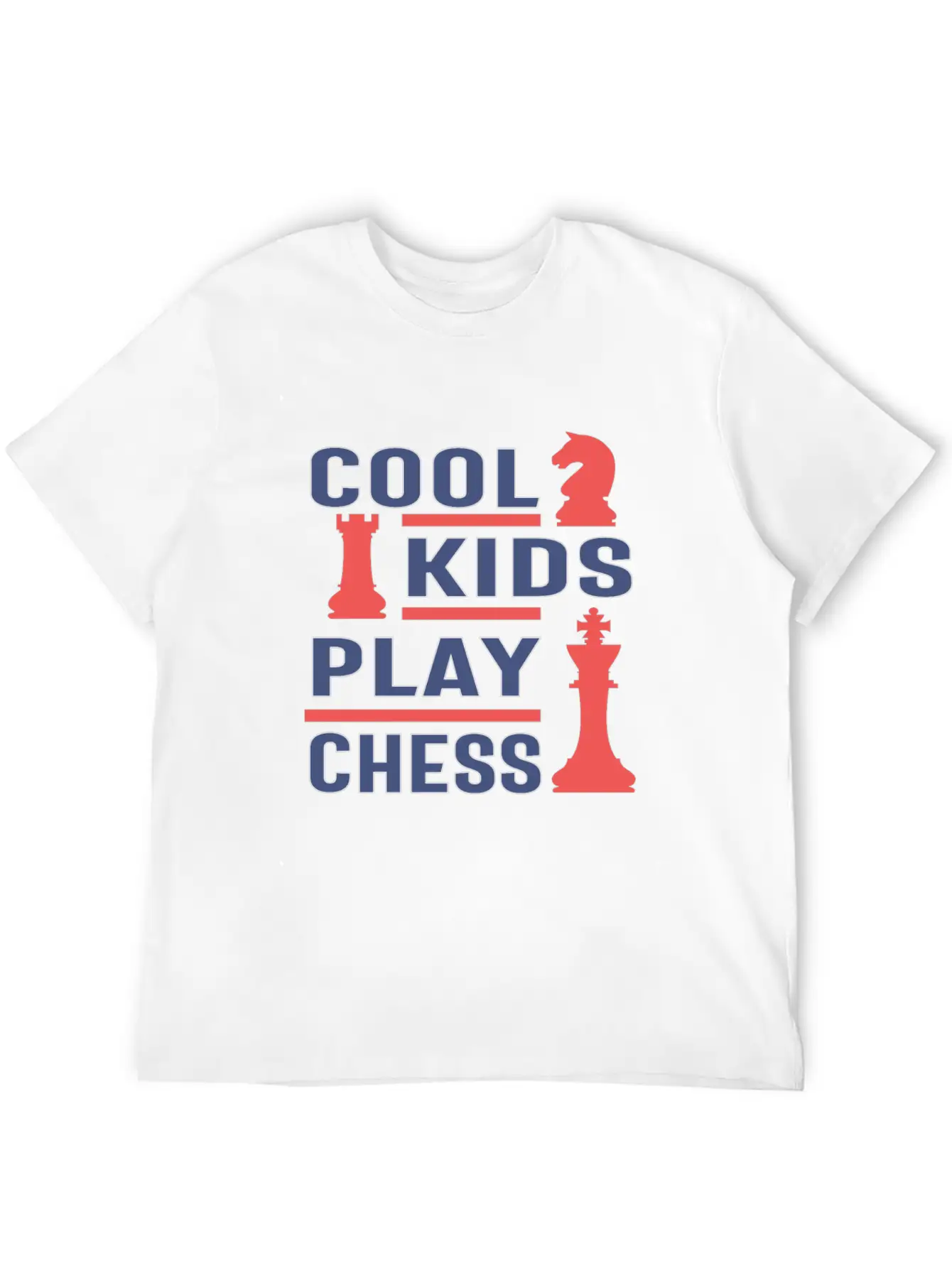 Cool Kids Play Chess Casual Graphic T-Shirt – Simple And Comfortable Daily Wear
